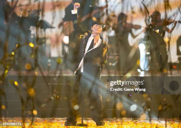 Singer JJ Lin performs during the 2023 Hito Music Awards at Taipei Arena on June 03, 2023 in Taipei, Taiwan.