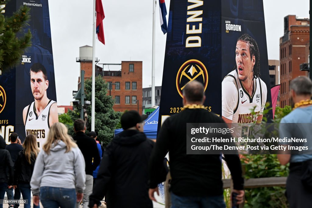 Nuggets fans arrive for Game 2 of the NBA Finals...