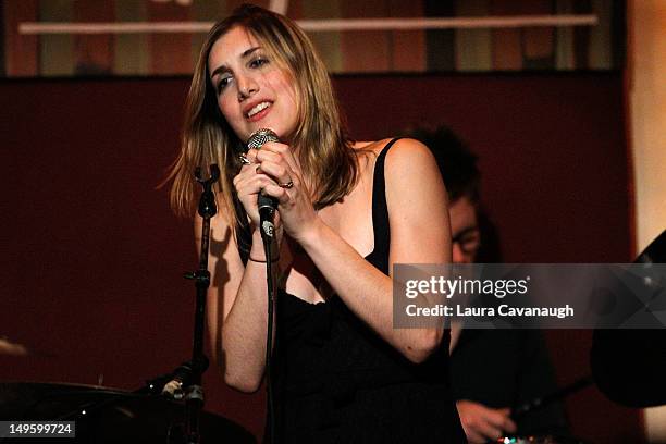 Abby Bernstein performs at her album release party and special performance at The Living Room on July 31, 2012 in New York City.