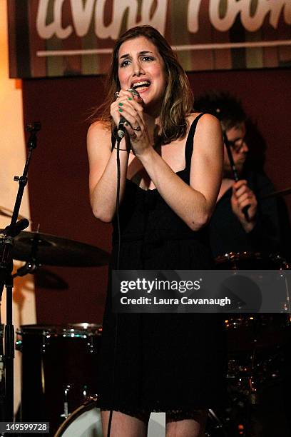 Abby Bernstein performs at her album release party and special performance at The Living Room on July 31, 2012 in New York City.