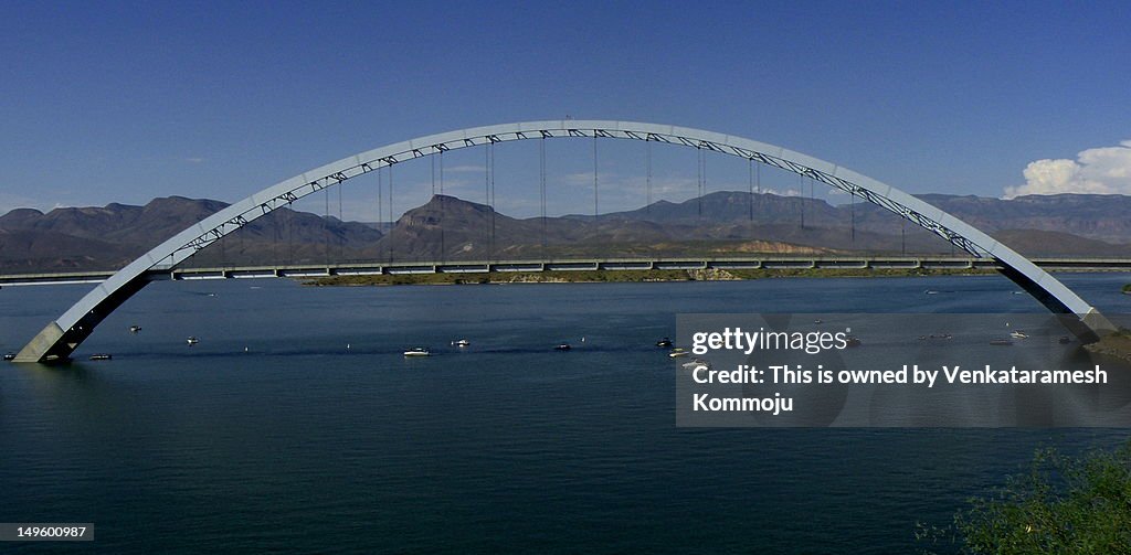 Roosevelt lake arch bridge