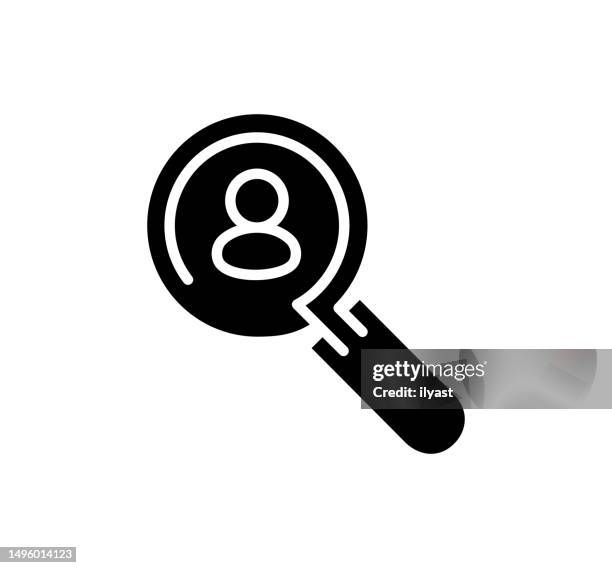 talent search black filled vector icon - full potential stock illustrations