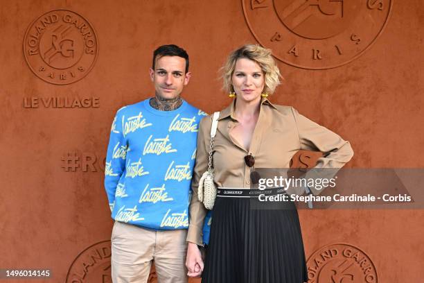 France Pierron and Amaury attend the 2023 French Open at Roland Garros on June 04, 2023 in Paris, France.