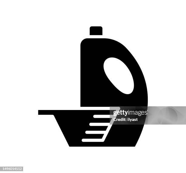 detergent black filled vector icon - bathroom routine stock illustrations