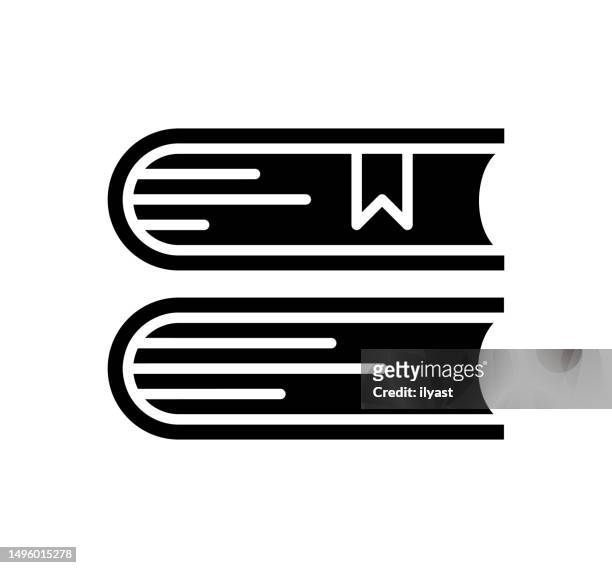 bookstore black filled vector icon - public library stock illustrations