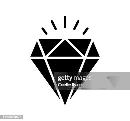Diamond Black Filled Vector Icon Diamond Black Filled Vector Icon