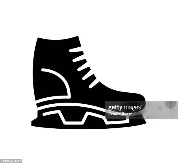 skating black filled vector icon - ice skateboard stock illustrations