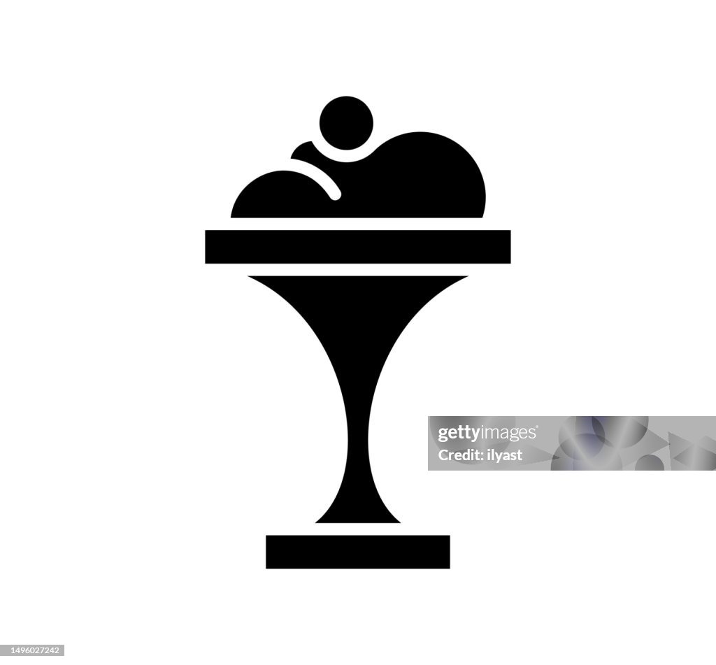 Ice Cream Black Filled Vector Icon