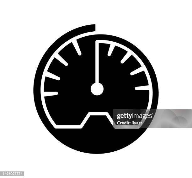 speed black filled vector icon - speed limit sign stock illustrations