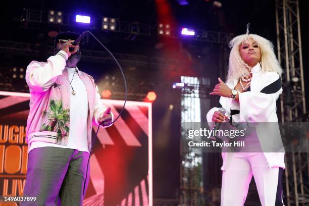 Eve and Black Thought perform during the 2023 The Roots Picnic at The Mann on June 04, 2023 in Philadelphia, Pennsylvania.