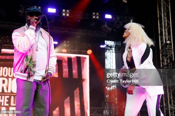 Eve and Black Thought perform during the 2023 The Roots Picnic at The Mann on June 04, 2023 in Philadelphia, Pennsylvania.
