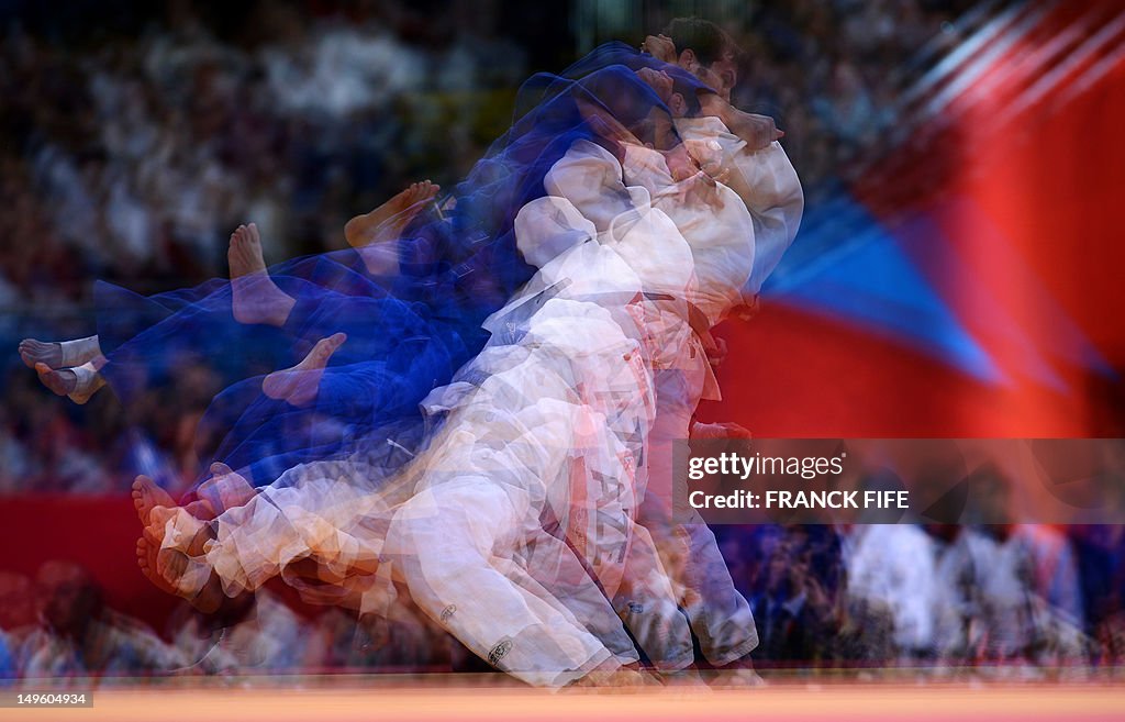 A multiple exposure picture shows Azerba