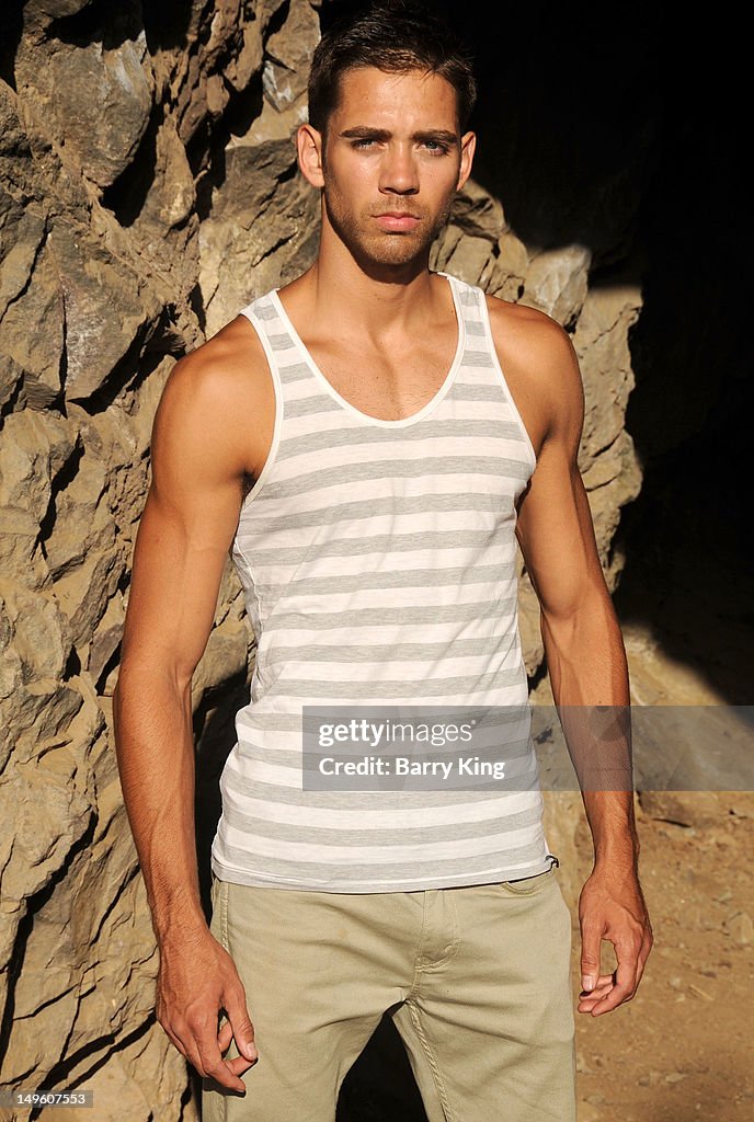 Aaron Mathias Actor/model Aaron Matthias poses during a photo shoot on July 31 ...