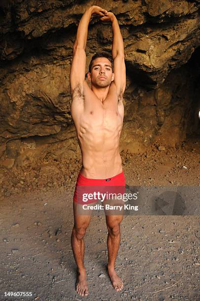 Aaron Mathias Actor/model Aaron Matthias poses during a photo shoot on July 31 ...