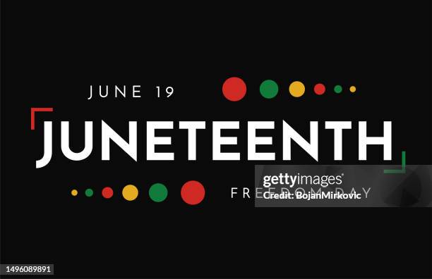 juneteenth card, background, freedom day, june 19. vector - civil rights stock illustrations