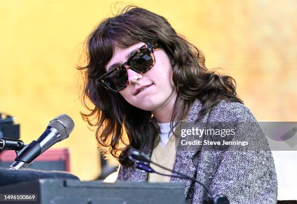 Clairo performs on Day 3 of Re:SET Concert Series at Frost Amphitheatre on June 04, 2023 in Stanford, California.