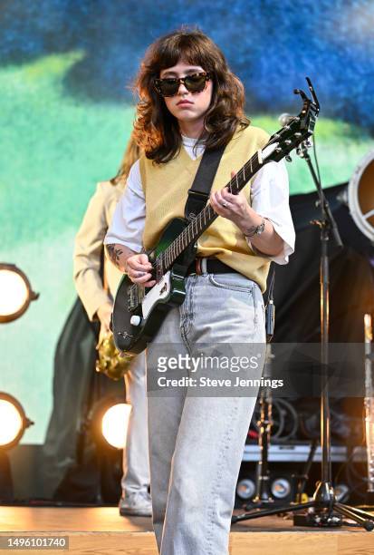 Clairo performs on Day 3 of Re:SET Concert Series at Frost Amphitheatre on June 04, 2023 in Stanford, California.
