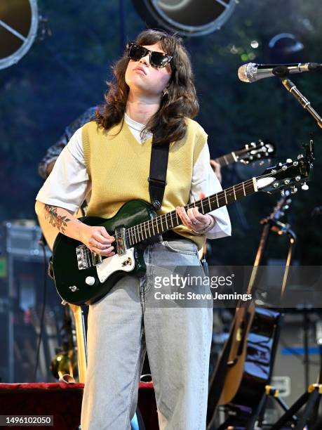 Clairo performs on Day 3 of Re:SET Concert Series at Frost Amphitheatre on June 04, 2023 in Stanford, California.