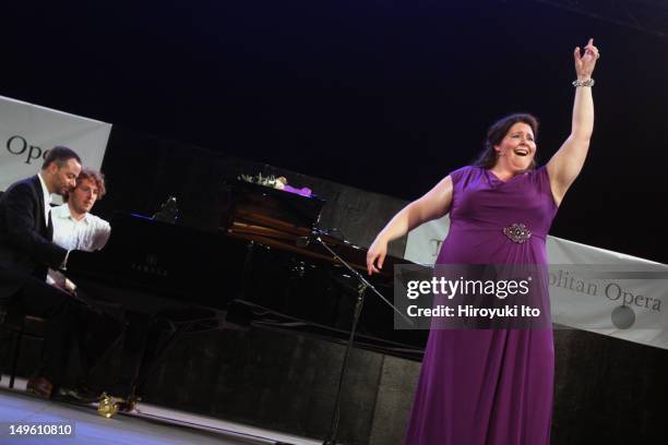 The Metropolitan Opera's Summer Recital Series at Central Park Summerstage on Monday night, July 11, 2011.This image:The soprano Angela Meade with...