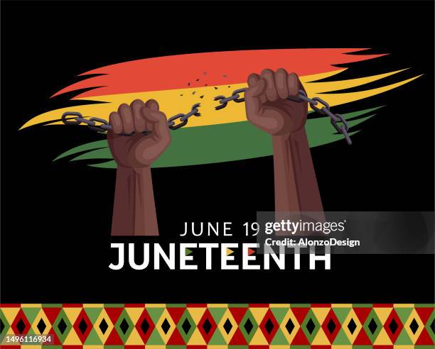 juneteenth. freedom day. - africa freedom day stock illustrations