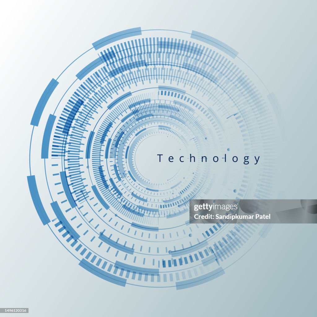 Portal and hologram futuristic Neon color circle elements.