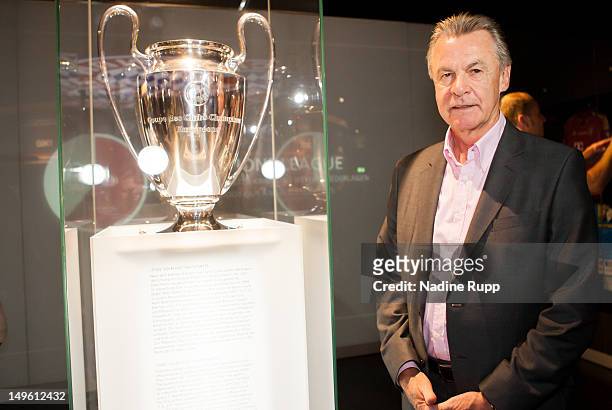 Ottmar Hitzfeld attends the FC Bayern Erlebniswelt Opening Ceremony at Allianz Arena on August 1, 2012 in Munich, Germany.