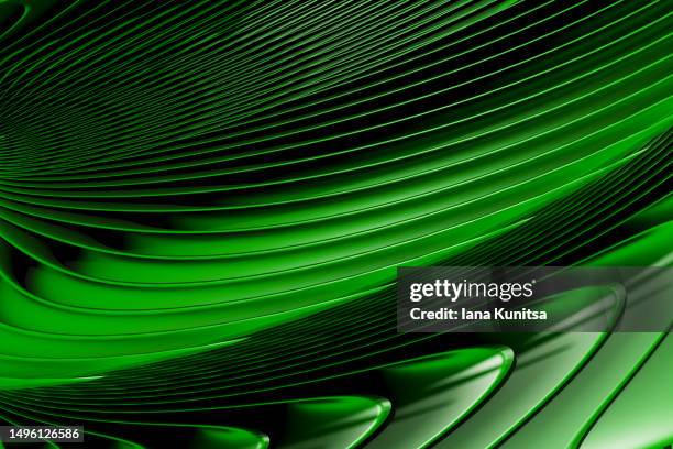 abstract layered green and black background. beauty 3d nature pattern. - energy abstract green background stock pictures, royalty-free photos & images