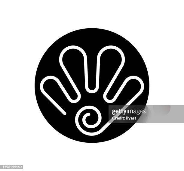 ilustraciones, imágenes clip art, dibujos animados e iconos de stock de sea shell icono vectorial relleno negro - snail shell icon