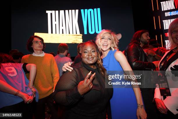 Rashida Olayiwola and Heidi Gardner pose for a photo during the Big Slick Party & Show benefitting Childrens Mercy Hospital on June 3, 2023 at the...