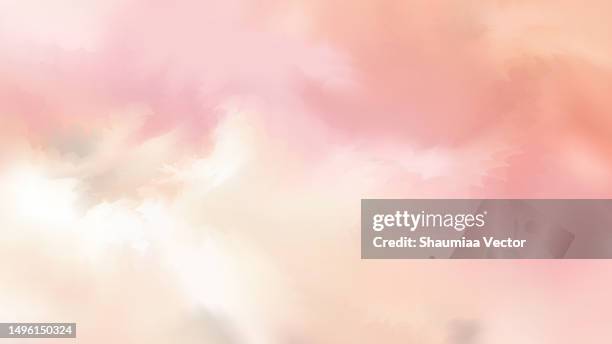 colourful blurred defocused watercolour abstract background design - coral colored stock illustrations