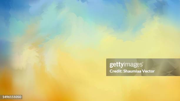 colourful blurred defocused watercolour abstract background design - watercolor on paper stock illustrations