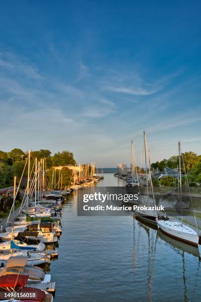 oakville harbour - oakville ontario stock pictures, royalty-free photos & images