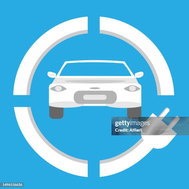 electric car - learning to drive stock illustrations
