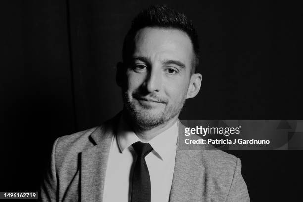 Alejandro Amenabar, winner of the Honor award, poses during a portrait session after the opening ceremony of Alicante Film Festival 2023 at Teatro...