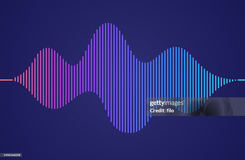 Audio Line Podcast Sound Wave Form Gradient