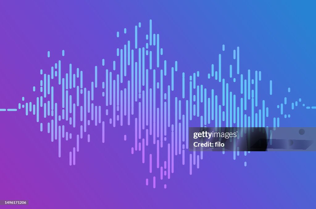 Audio Line Podcast Sound Wave Form Gradient
