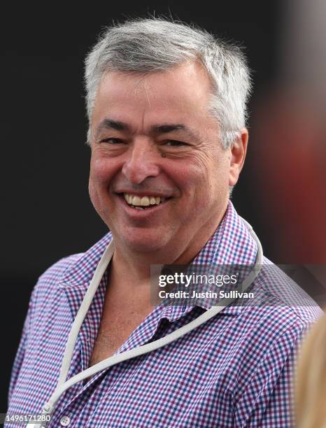 Apple senior vice president of Services Eddy Cue looks on before the start of the Apple Worldwide Developers Conference on June 05, 2023 in...