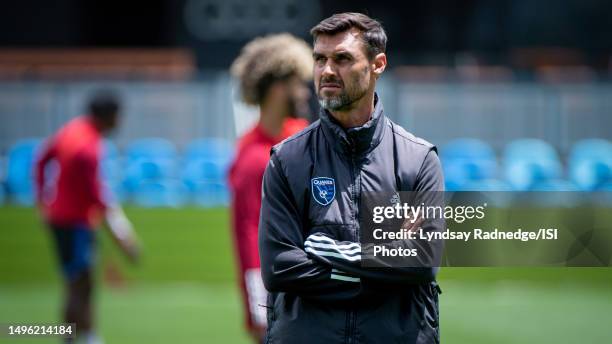 Chris Wondolowski before a game between TIMBERS 2 and Earthquakes II at PayPal Park on May 28, 2023 in San Jose, California.