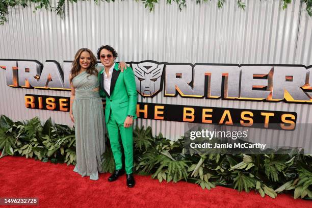 Lauren Vélez and Anthony Ramos attend Paramount's "Transformers: Rise Of The Beasts" New York Premiere at Kings Theatre on June 05, 2023 in New York...