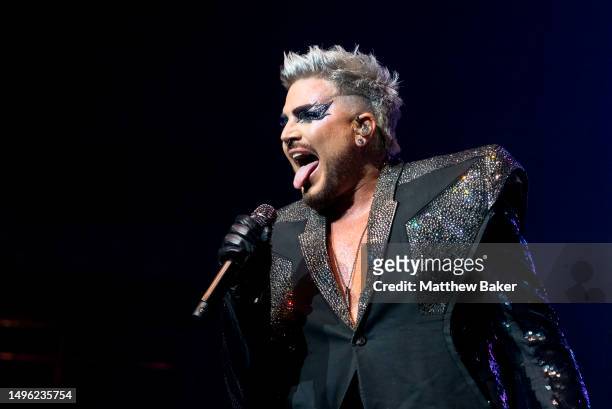 Adam Lambert performs at the Royal Albert Hall on June 05, 2023 in London, England.