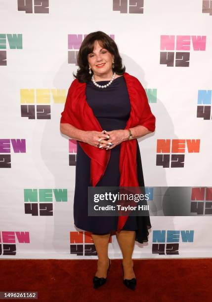 Charlotte St. Martin, President of the Broadway League celebrates at the New 42 “We Are Family” Gala, at The Plaza Hotel on June 05, 2023 in New York...