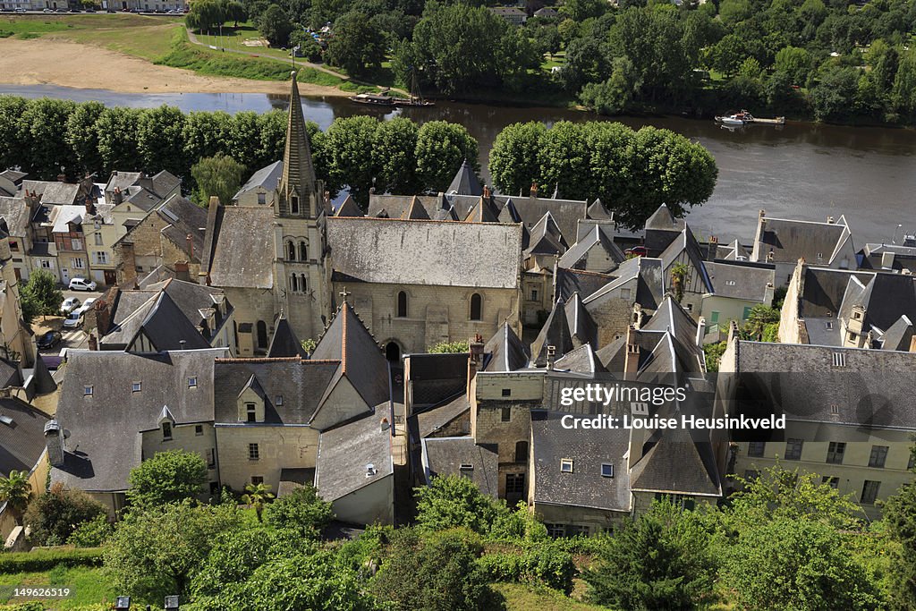 The village of Chinon from above