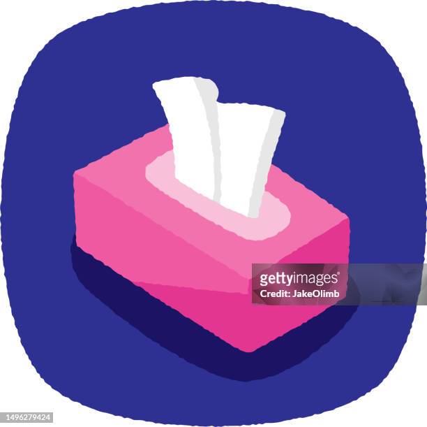 tissue box doodle 4 - tissue softness stock illustrations