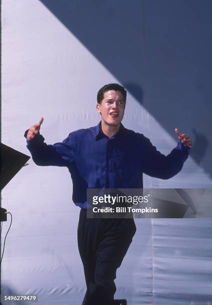 August 22: Frankie Negron performs during the Central Park Summerstage concert series on August 22nd, 1998 in New York City.