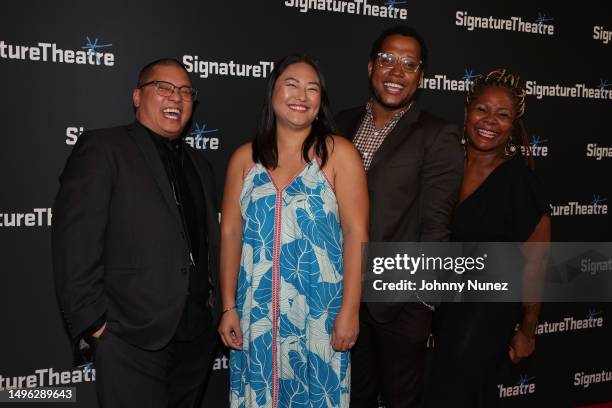 Eric Ting, Kat Yen, Branden Jacobs-Jenkins, and Tonya Pinkins attend The Opening Night Of "The Comeuppance" at Signature Theatre on June 05, 2023 in...