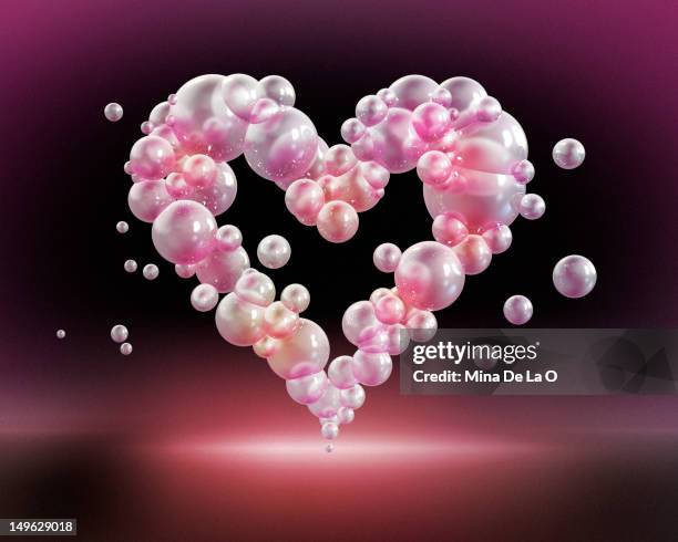 bubbles heart - air bubbles stock illustrations