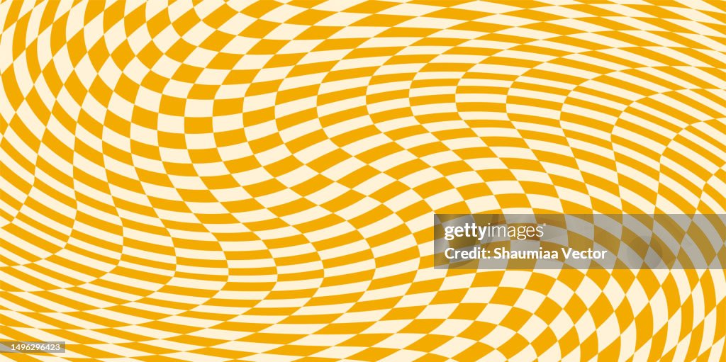 Distortedchequer Pattern Distorted Checkered Pattern Abstract Background Design High-Res Vector ...