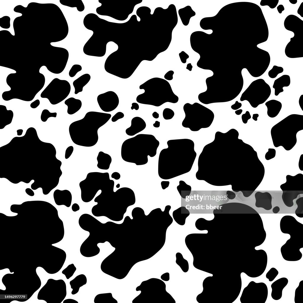 Cow Print Pattern Animal Seamless High-Res Vector Graphic - Getty Images