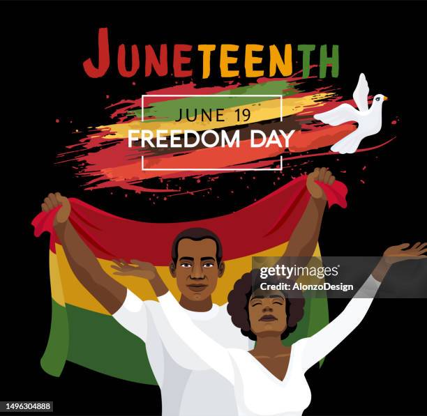 juneteenth celebration. juneteenth independence day. - man remembering something stock illustrations