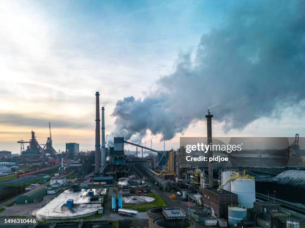 steel and coal. industrial area in the early morning - steel plant stock pictures, royalty-free photos & images